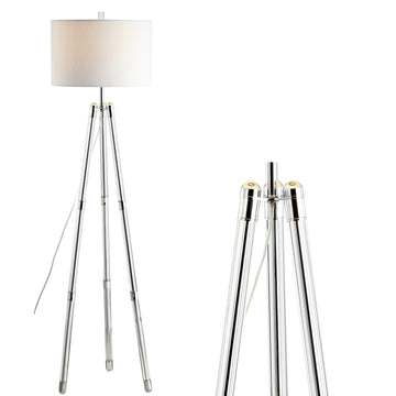 Arliss 60" Surveyor's Tripod Metal/Crystal LED Floor Lamp - JONATHAN Y